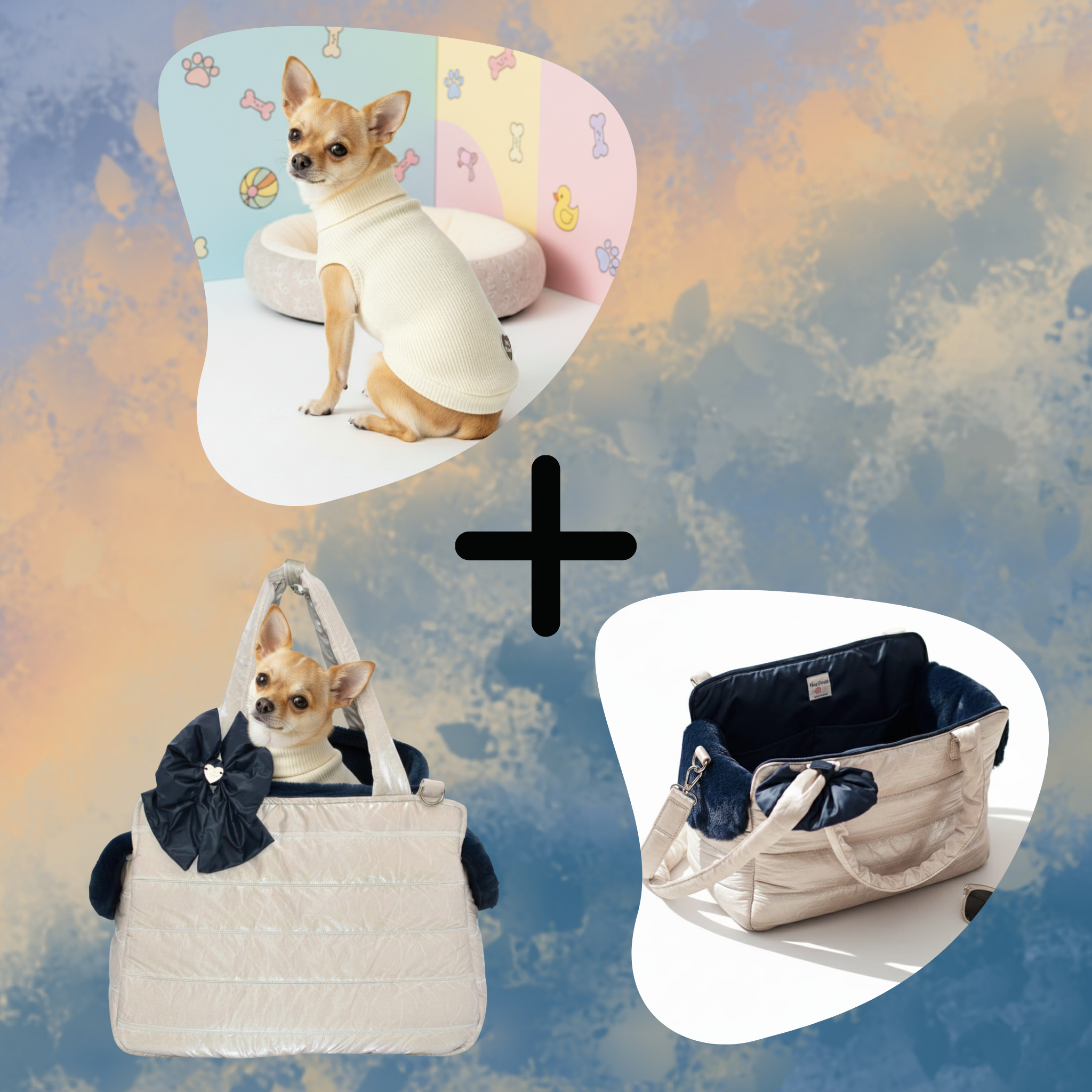 Winter Luxe Pack: Borsa e Maglione Coordinati per Cani
